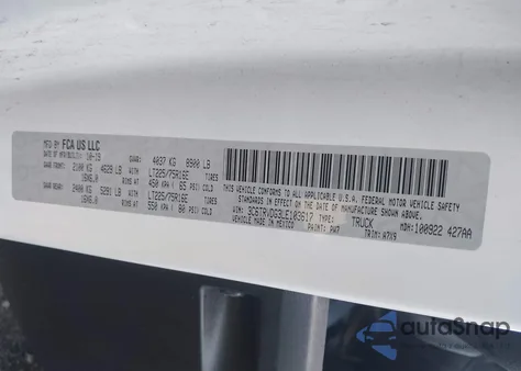 2020 Ram Promaster 2500 High Roof 159 Wb from USA, damaged, VIN 3C6TRVDG3LE103617